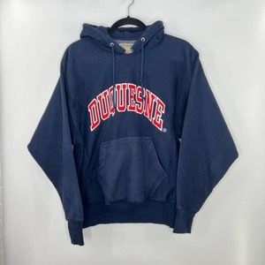 Vintage Steve and Barry's Duquesne Sweatshirt Hoodie Embroidered Sz Small Medium